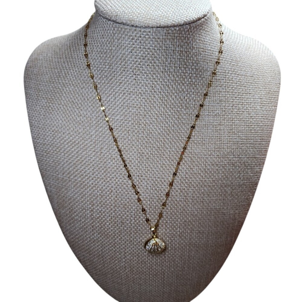 18K Gold Plated Stainless Steel Seashell Pendant | 2 for $40